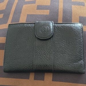 Fendi AUTH Black Leather Wallet